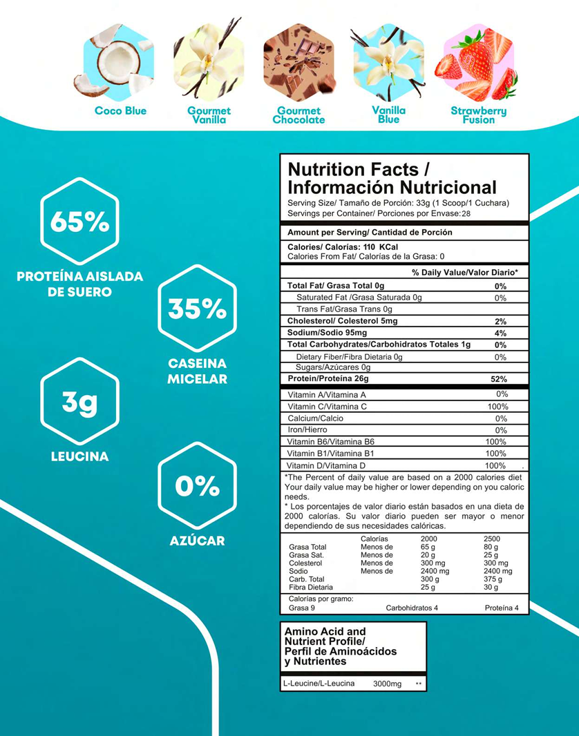 Best protein, proteína aislada de suero de leche.
