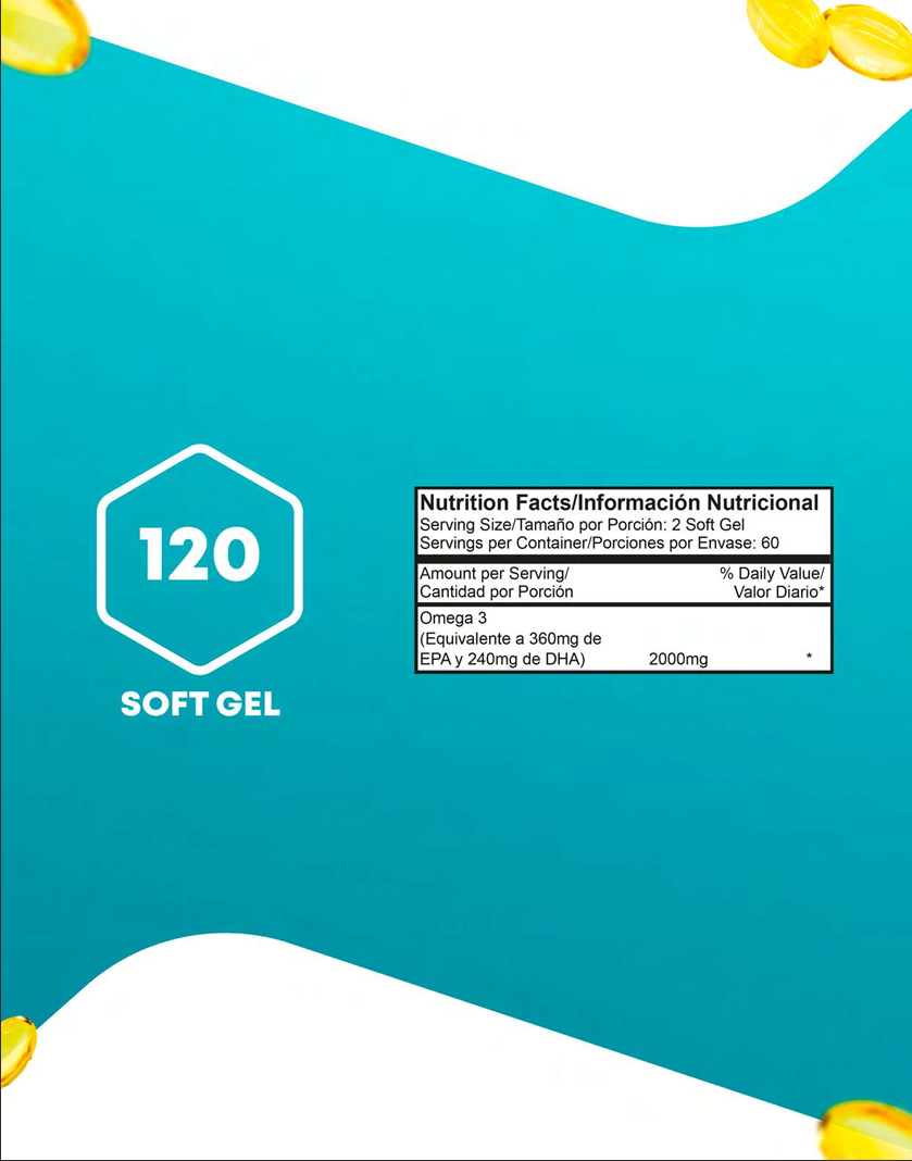 Omega 3, 120 capsulas.