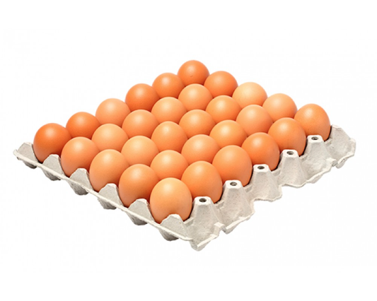 cubetas y medias cubetas de huevos